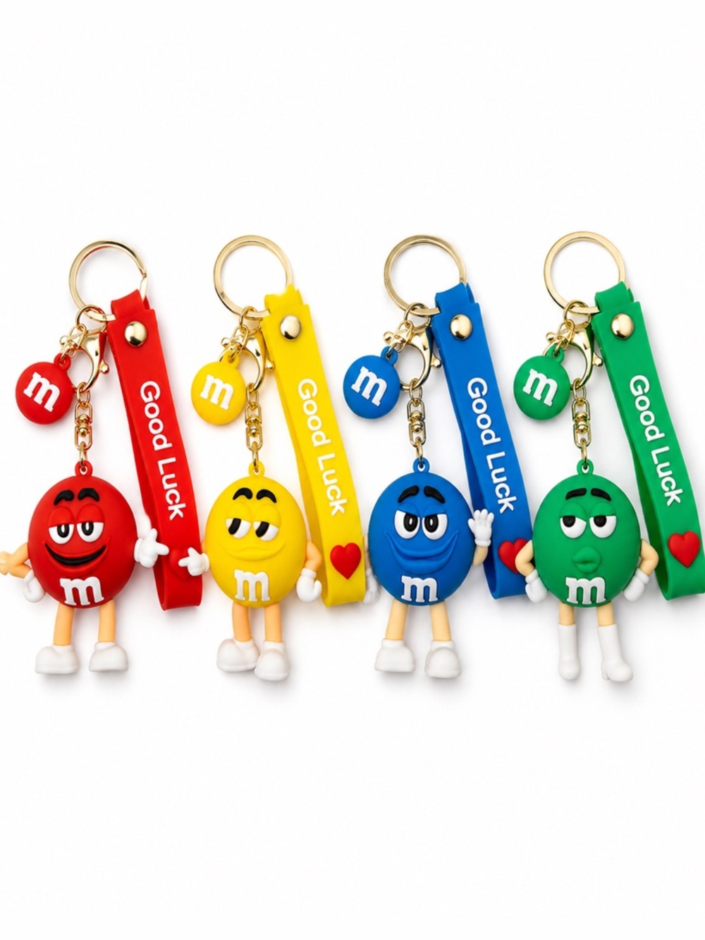 M & M’s Candy Character Good Luck Keychain Choose Color